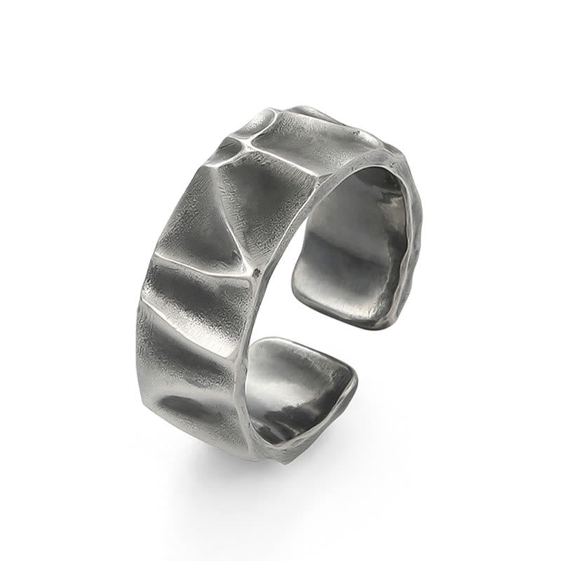 Anello di protezione regolabile in argento sterling 999 Buddha Stones