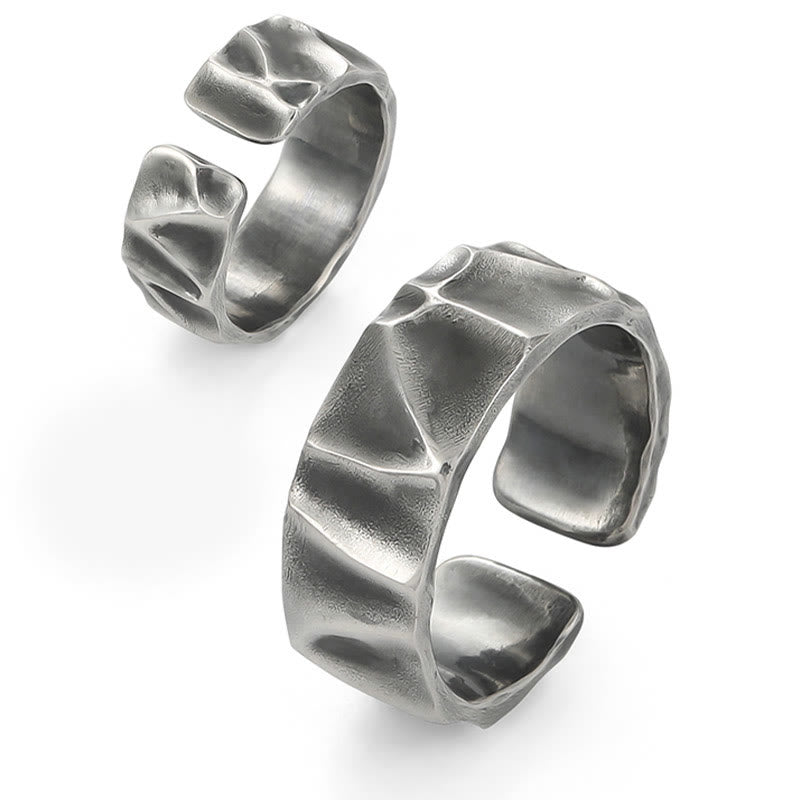 Anello di protezione regolabile in argento sterling 999 Buddha Stones