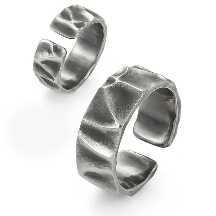 Anello di protezione regolabile in argento sterling 999 Buddha Stones