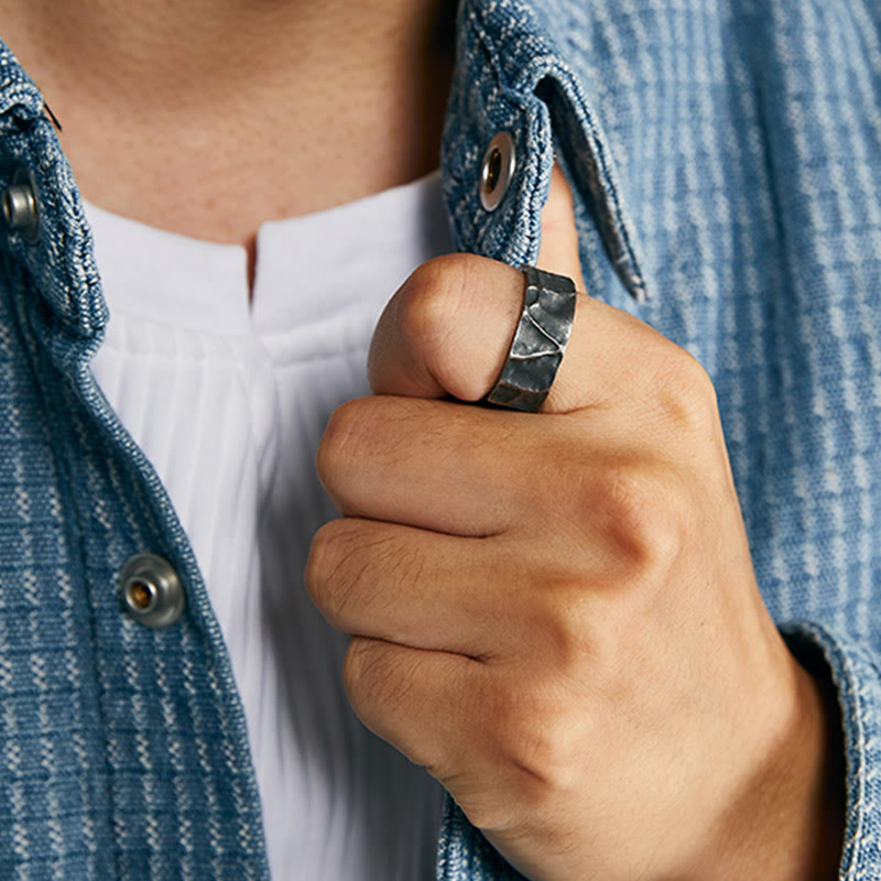 Anello di protezione regolabile in argento sterling 999 Buddha Stones - image 9