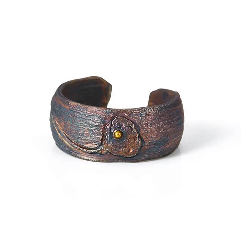 Anello di protezione regolabile in argento sterling 999 con Buddha Stones, stile retrò - image 3