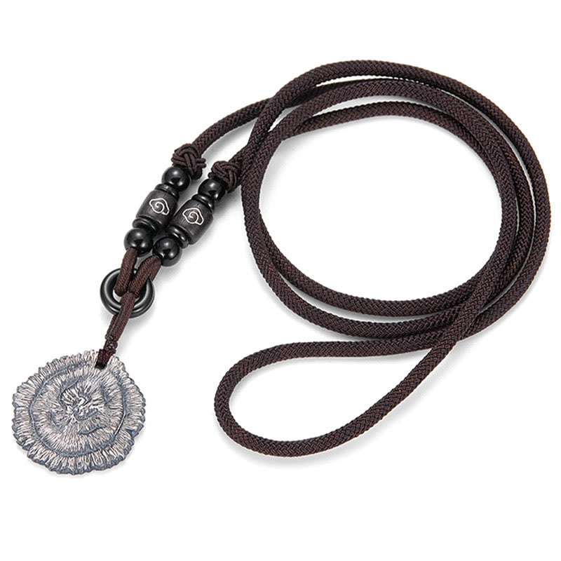 Collana pendente in corda di cotone Sophora Flavescens in argento sterling 999 Buddha Stones - image 3