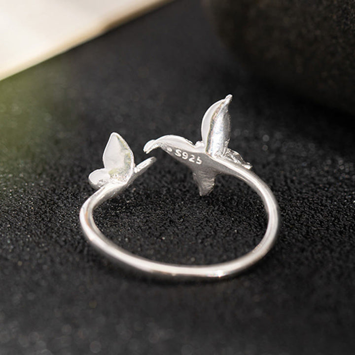 Anello Buddha Stones 925 Sterling Silver Butterfly Love