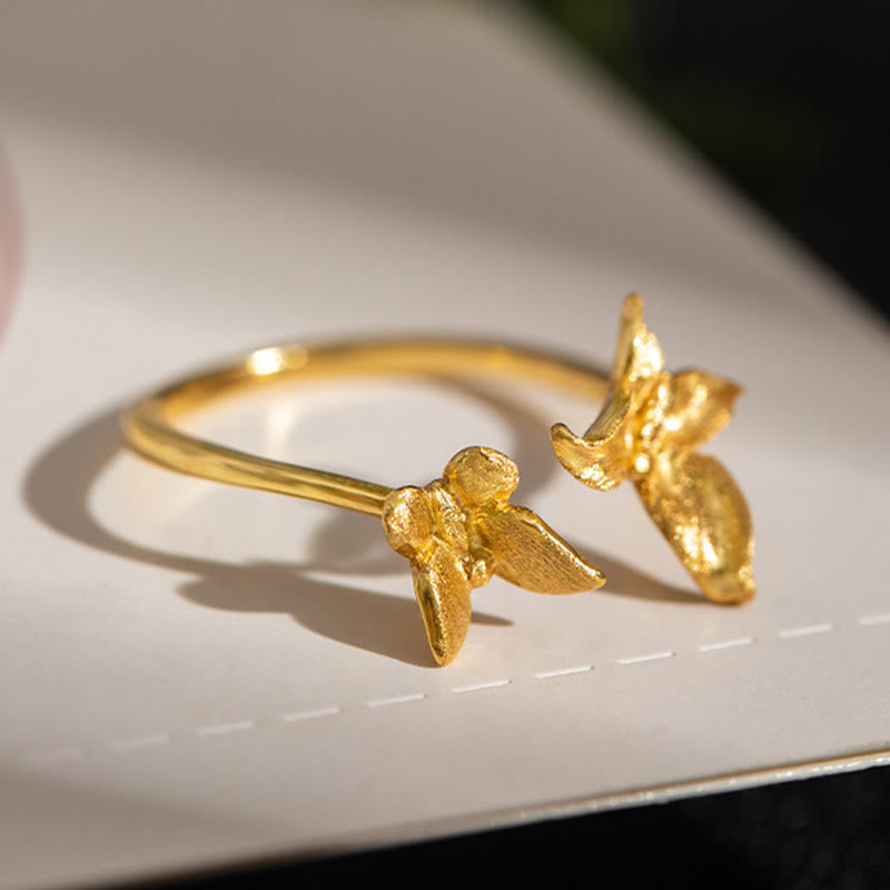 Anello Buddha Stones 925 Sterling Silver Butterfly Love - image 6