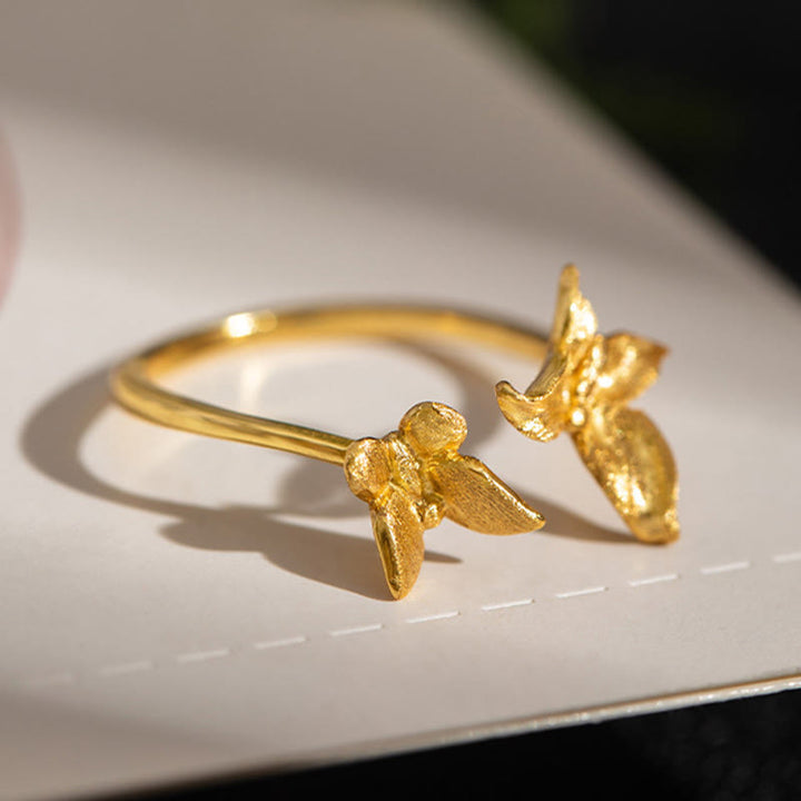 Anello Buddha Stones 925 Sterling Silver Butterfly Love - image 6