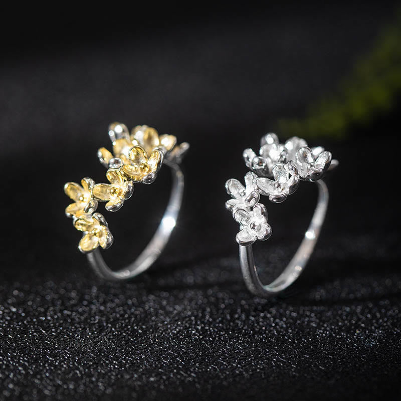 Anello Buddha Stones 925 Sterling Silver Osmanthus Fragrans - image 0
