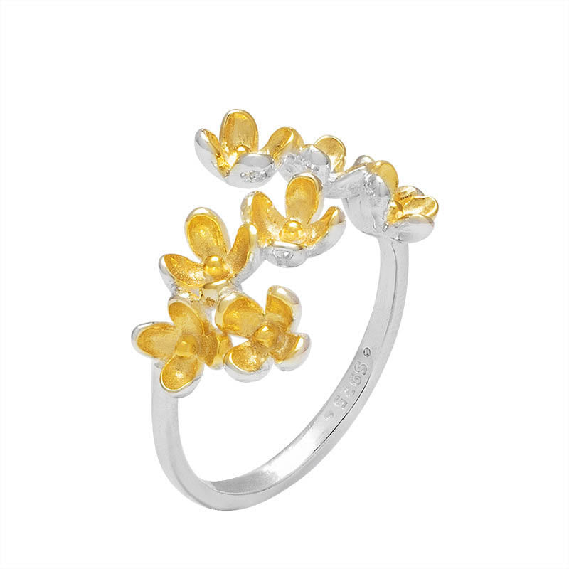 Anello Buddha Stones 925 Sterling Silver Osmanthus Fragrans