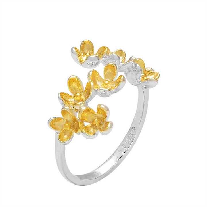 Anello Buddha Stones 925 Sterling Silver Osmanthus Fragrans