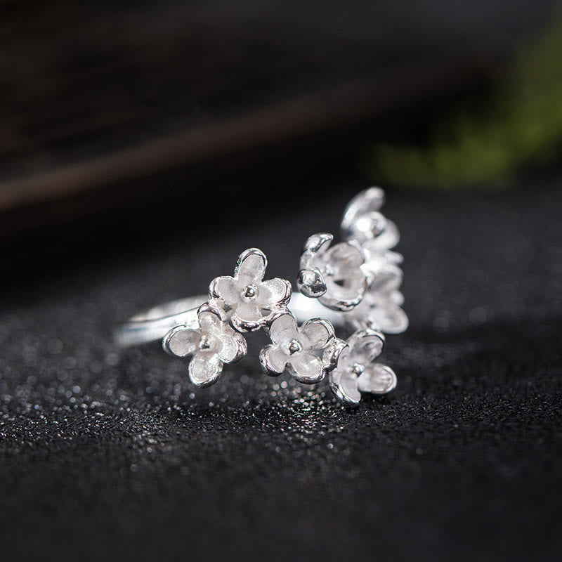 Anello Buddha Stones 925 Sterling Silver Osmanthus Fragrans - Argento - image 3