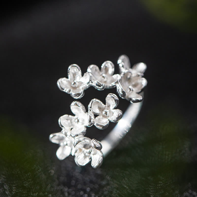 Anello Buddha Stones 925 Sterling Silver Osmanthus Fragrans