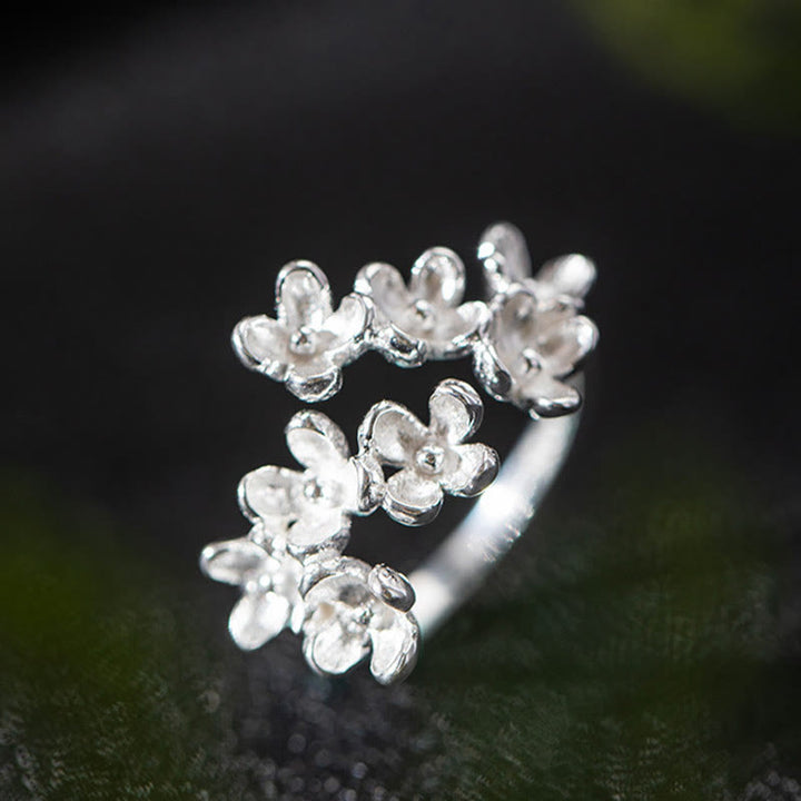 Anello Buddha Stones 925 Sterling Silver Osmanthus Fragrans - image 6