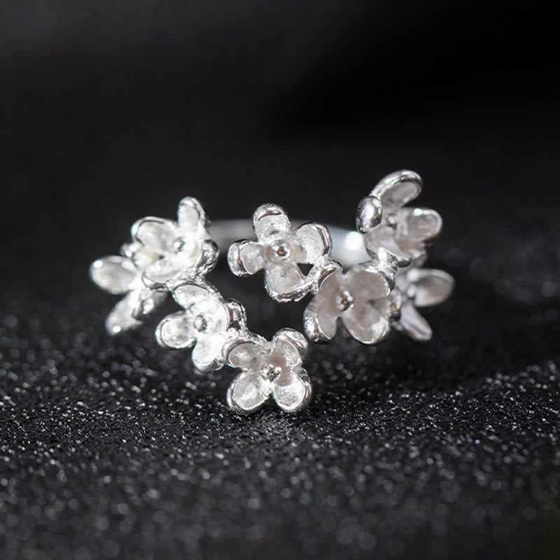 Anello Buddha Stones 925 Sterling Silver Osmanthus Fragrans - image 7