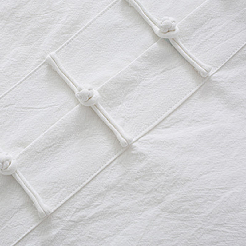 Buddha Stones Meditazione Rana-Bottone Tang Camicia Manica Lunga Pantaloni Uomo Completo - image 6