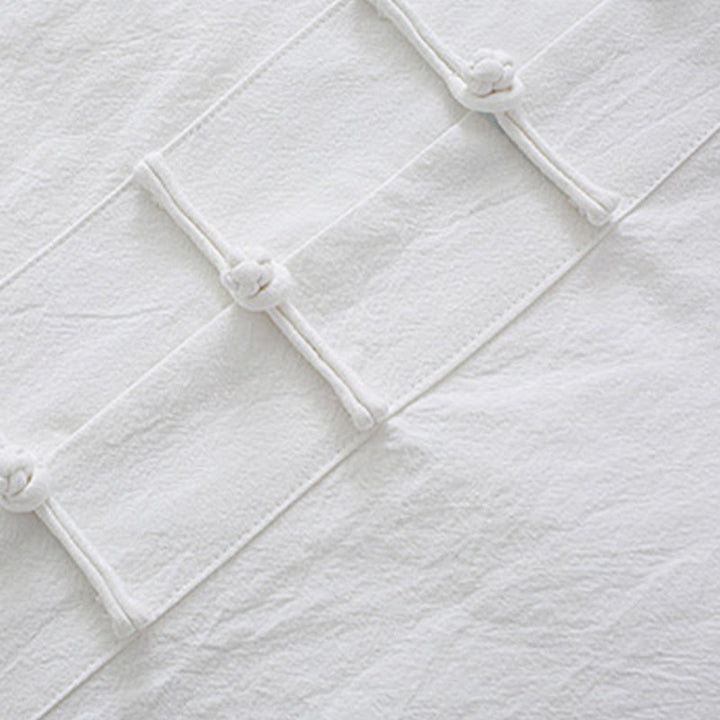 Buddha Stones Meditazione Rana-Bottone Tang Camicia Manica Lunga Pantaloni Uomo Completo - image 6