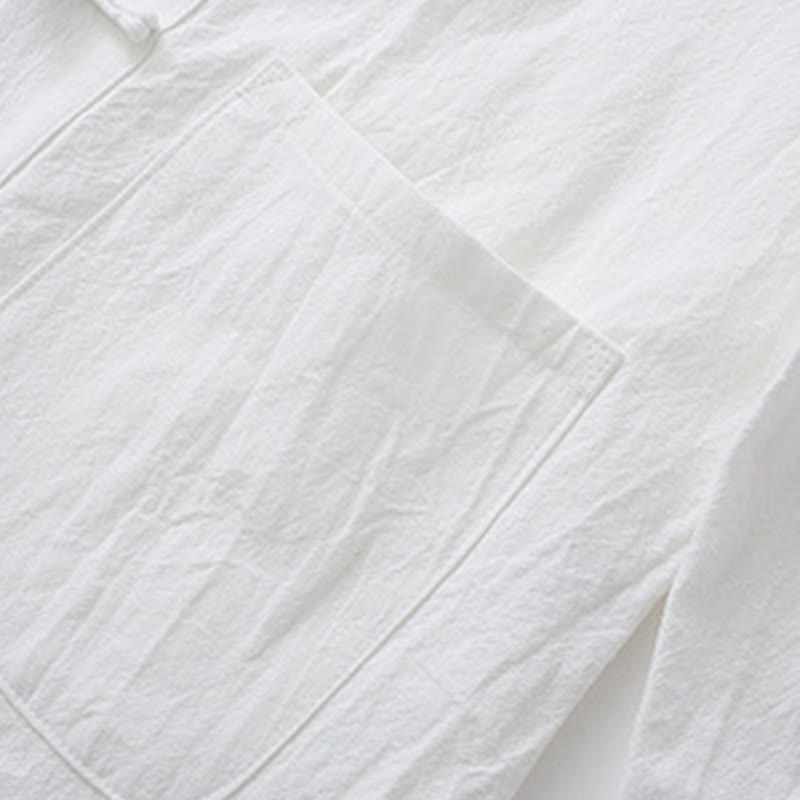 Buddha Stones Meditazione Rana-Bottone Tang Camicia Manica Lunga Pantaloni Uomo Completo - image 7