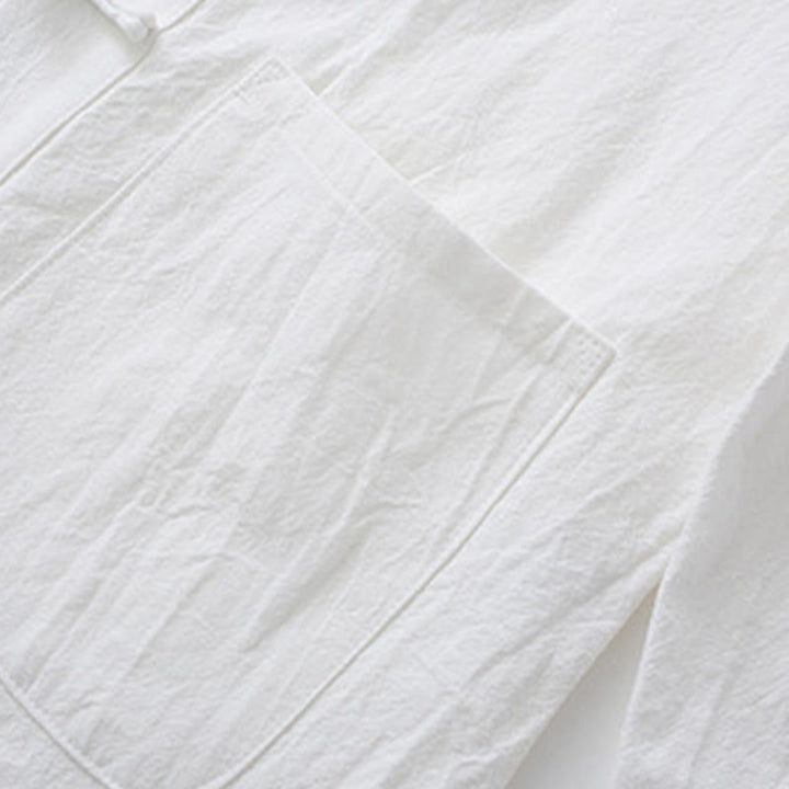 Buddha Stones Meditazione Rana-Bottone Tang Camicia Manica Lunga Pantaloni Uomo Completo - image 7