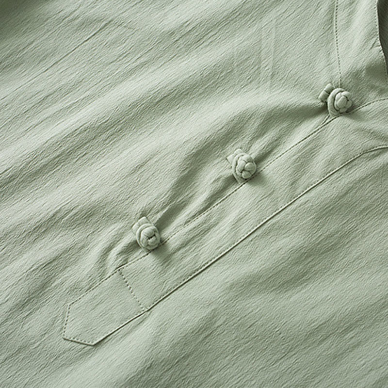 Buddha Stones Frog-Bottone Camicia Manica Tre Quarti Pantaloni Abito Uomo - image 16