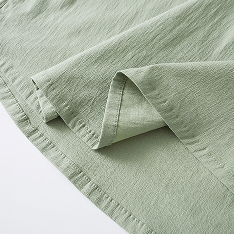 Buddha Stones Frog-Bottone Camicia Manica Tre Quarti Pantaloni Abito Uomo - image 17