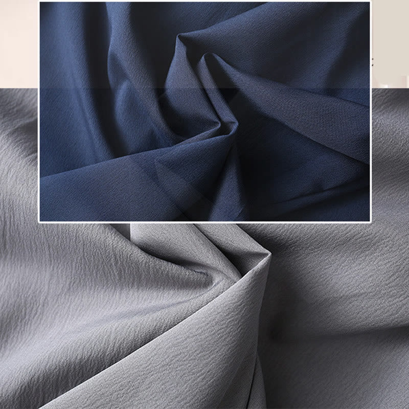 Buddha Stones Tang Frog-Bottone Camicia Manica Corta Pantaloni Gamba Larga Abito Uomo - image 6