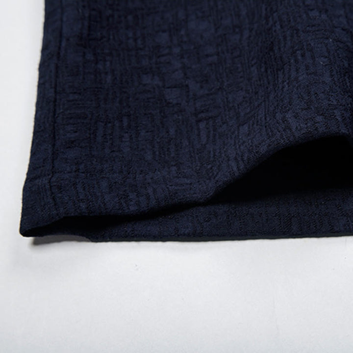 Giacca in lino di cotone con abito cinese in tinta unita in Buddha Stones, abbigliamento da uomo