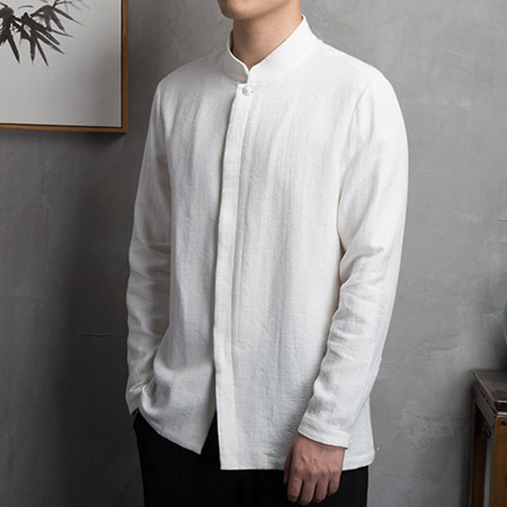 Giacca da uomo in stile cinese Tang Buddha Stones , tinta unita - image 5