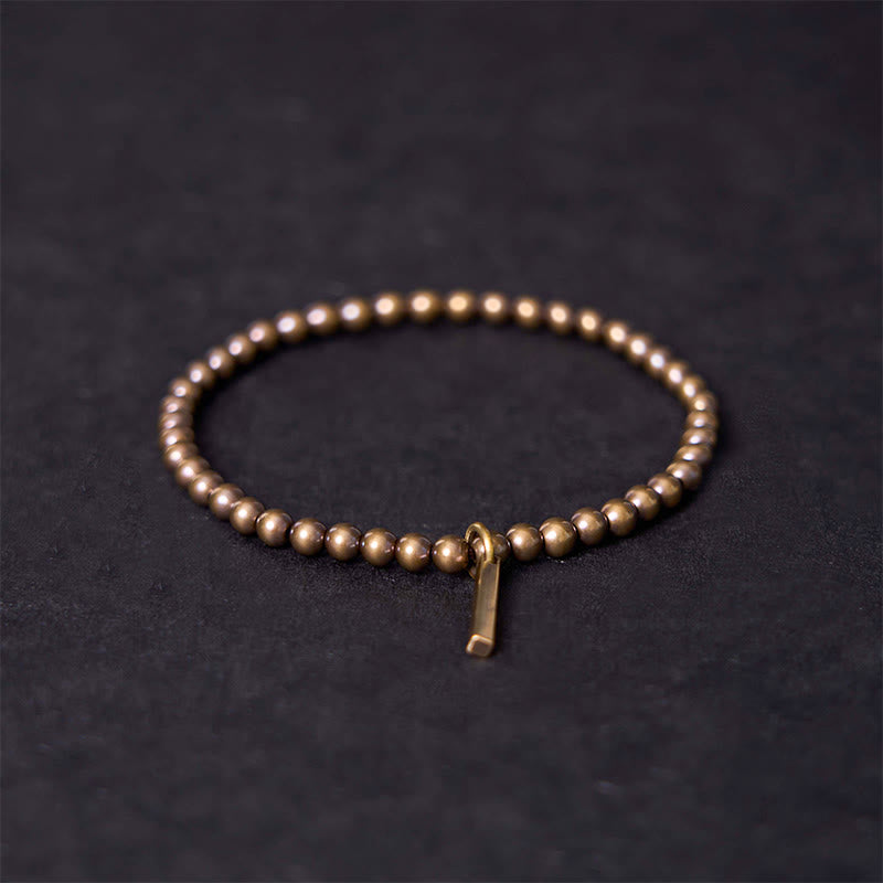 Braccialetto di guarigione per la cura di sé con perline di ottone e rame puro Buddha Stones - image 2