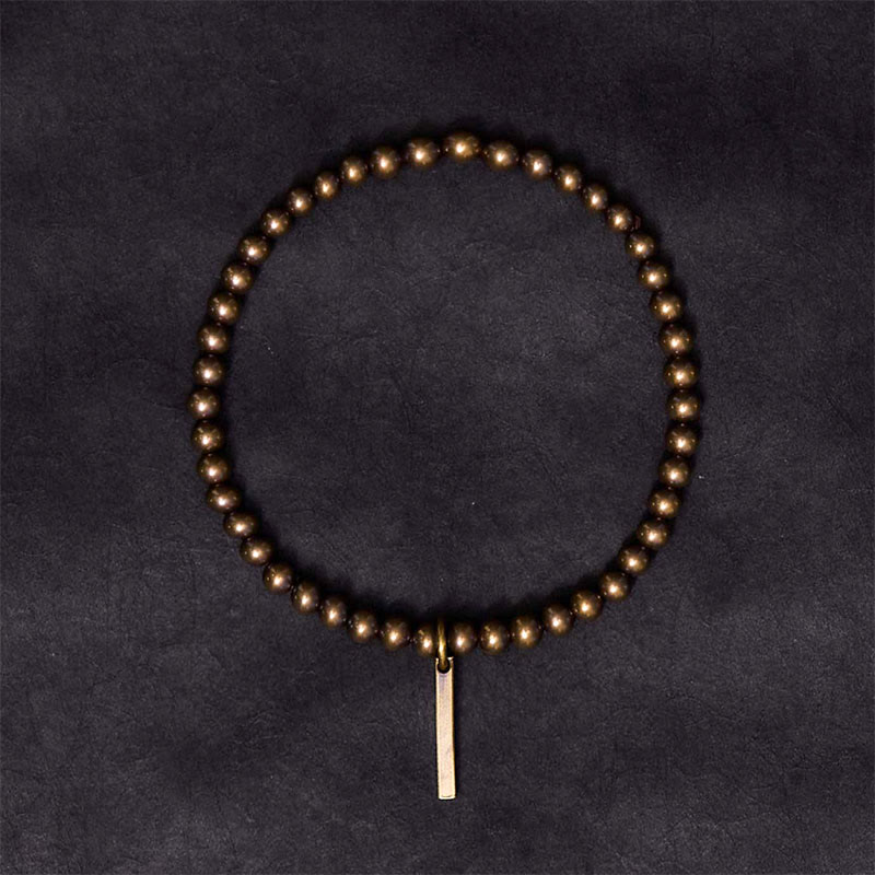 Braccialetto di guarigione per la cura di sé con perline di ottone e rame puro Buddha Stones - image 3