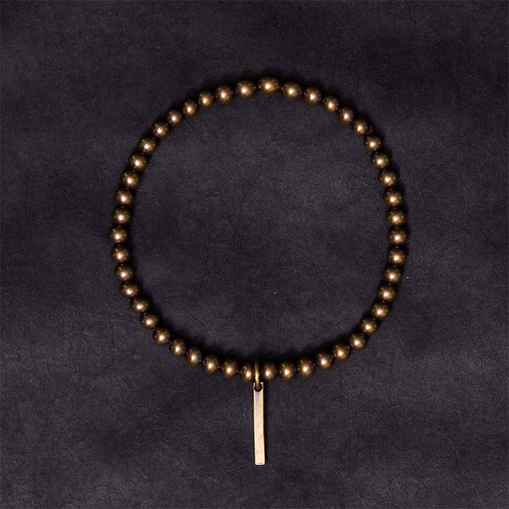 Braccialetto di guarigione per la cura di sé con perline di ottone e rame puro Buddha Stones - image 3