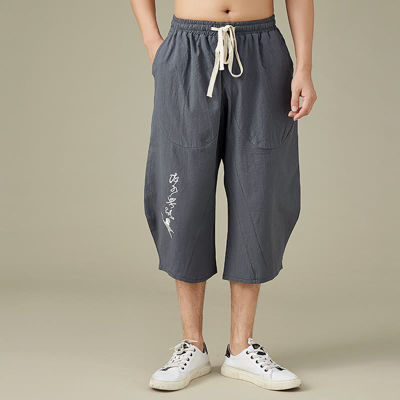Buddha Stones Casual Tinta Unita Uomo Pantaloncini Gamba Dritta Con Tasche Pantaloni Tempo Libero In Cotone Uomo - Grigio - US/UK/AU54, EU64 (9XL) - image 3