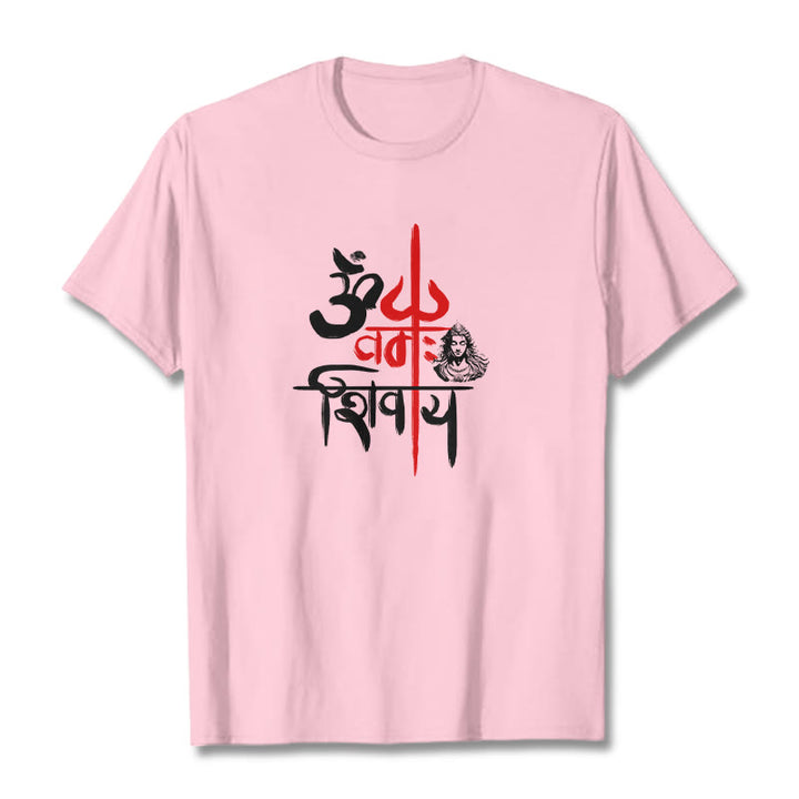 Maglietta in cotone con tridente rosso Buddha Stones OM NAMAH SHIVAYA - Rosa chiaro - 2XL - image 17