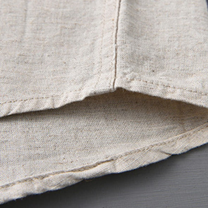 Camicia da uomo in cotone confortevole a maniche lunghe con colletto rovesciato e tasca, colore puro , Buddha Stones - image 11