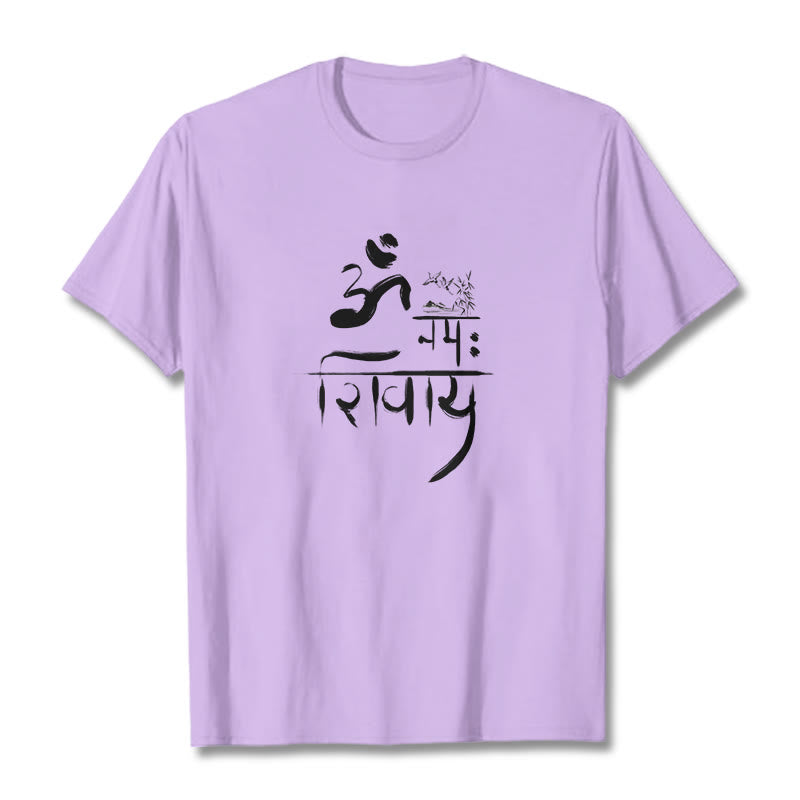 T-shirt in cotone di bambù con Buddha Stones OM NAMAH SHIVAYA - Prugna - 2XL - image 16