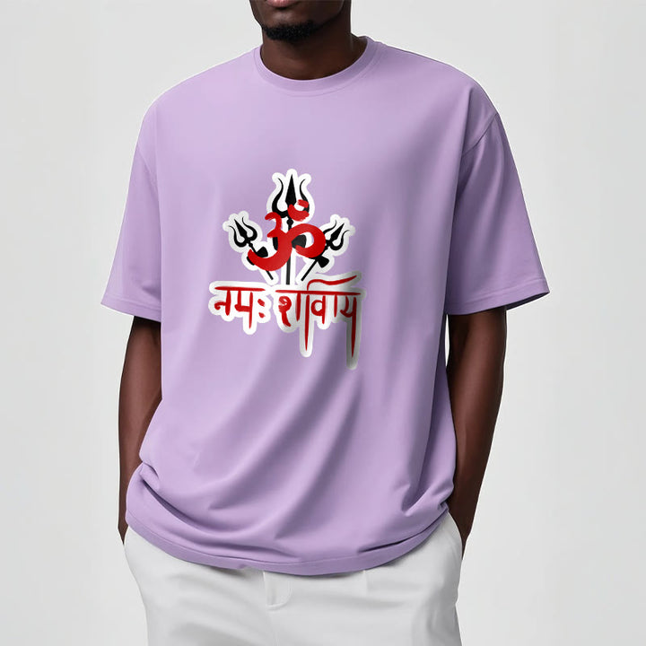 Maglietta in cotone con Buddha Stones OM NAMAH SHIVAYA Three Tridents - image 19