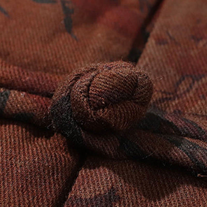 Buddha Stones Frog-Button Cinese Tang Suit Camicia Lunga Cotone Uomo Giacca Abbigliamento - image 22