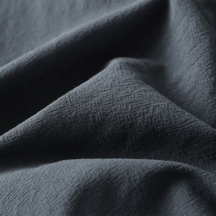 Maglietta da uomo Buddha Stones , tinta unita, manica corta, collo a V, tre bottoni, in morbido cotone - image 9