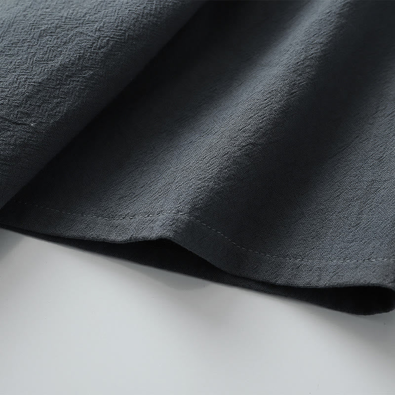 Maglietta da uomo Buddha Stones , tinta unita, manica corta, collo a V, tre bottoni, in morbido cotone - image 7