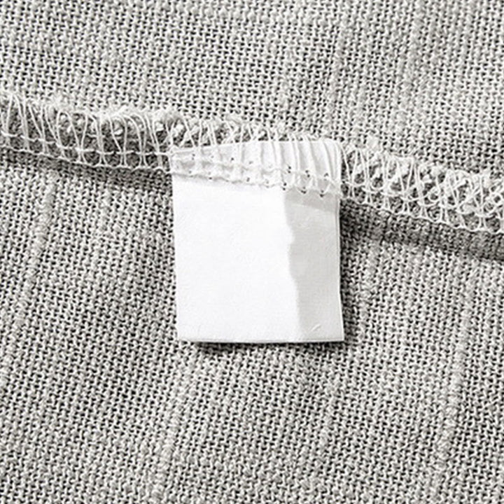 Camicia da uomo ampia Buddha Stones , tinta unita, collo a tacca, manica corta, comoda, traspirante, in cotone e lino - image 15