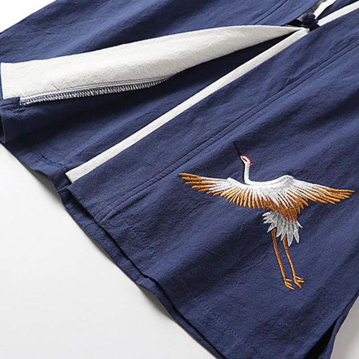 Cardigan a mezza manica da uomo in due pezzi con Buddha Stones, camicia in cotone Hanfu Comfort - image 6