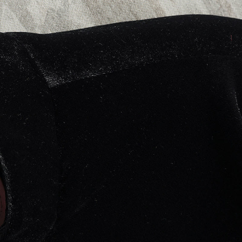 Buddha Stones Tang Suit Frog-bottoni Girocollo Cotone Uomo Giacca Camicia Abbigliamento - image 4