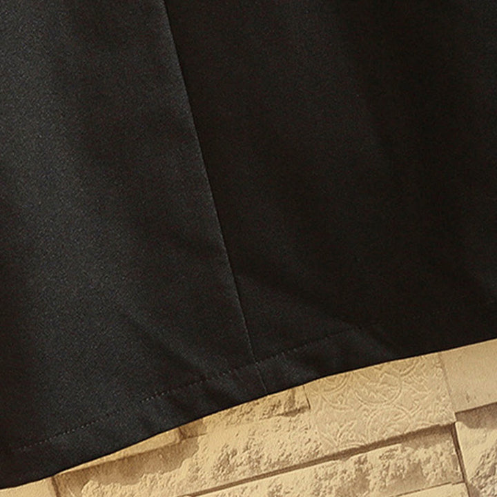 Buddha Stones Ricama Drago Fenice Casual Rana-bottoni Cotone Giacca Camicia Abbigliamento Uomo