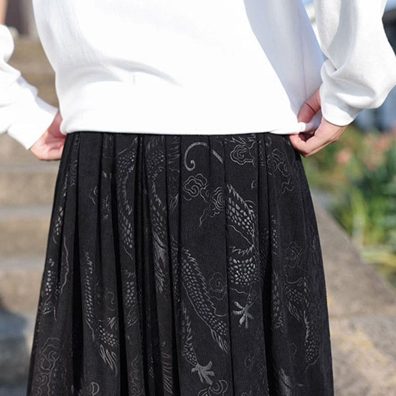 Pantaloni casual da uomo in cotone tinta unita con tasche e motivo a drago Buddha Stones - image 19