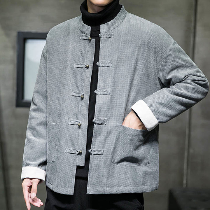 Giacca e camicia da uomo con bottoni a rana in tinta unita Buddha Stones - image 22