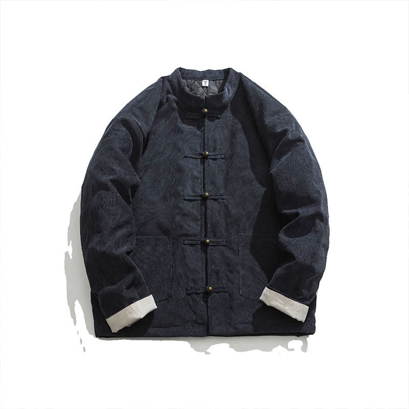 Giacca e camicia da uomo con bottoni a rana in tinta unita Buddha Stones - image 7