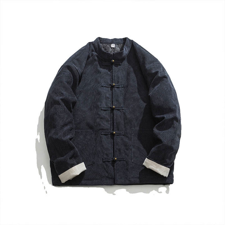 Giacca e camicia da uomo con bottoni a rana in tinta unita Buddha Stones - image 7