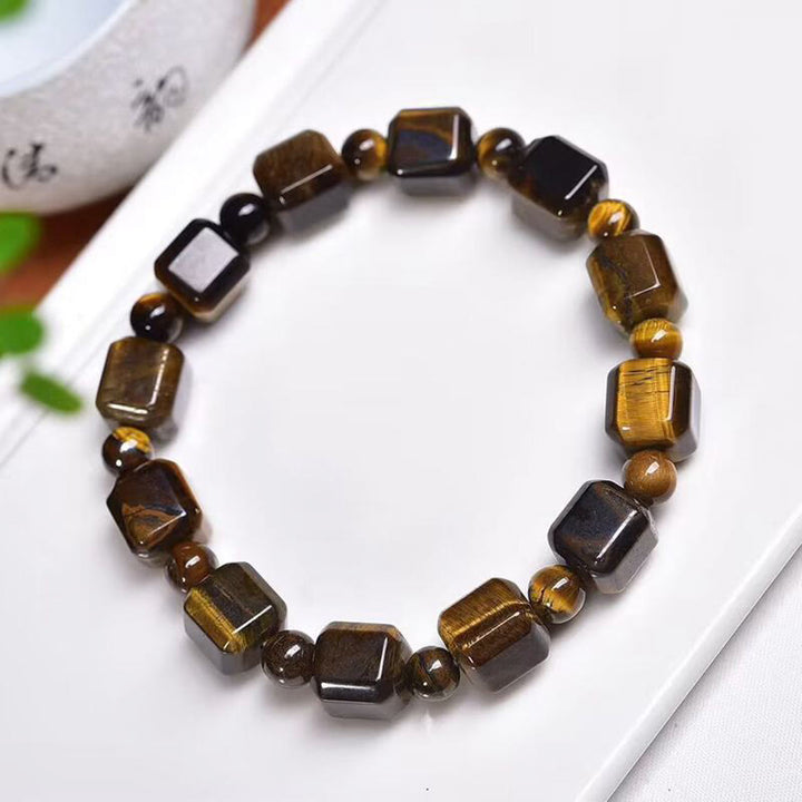 Braccialetto di protezione con occhio di tigre Buddha Stones