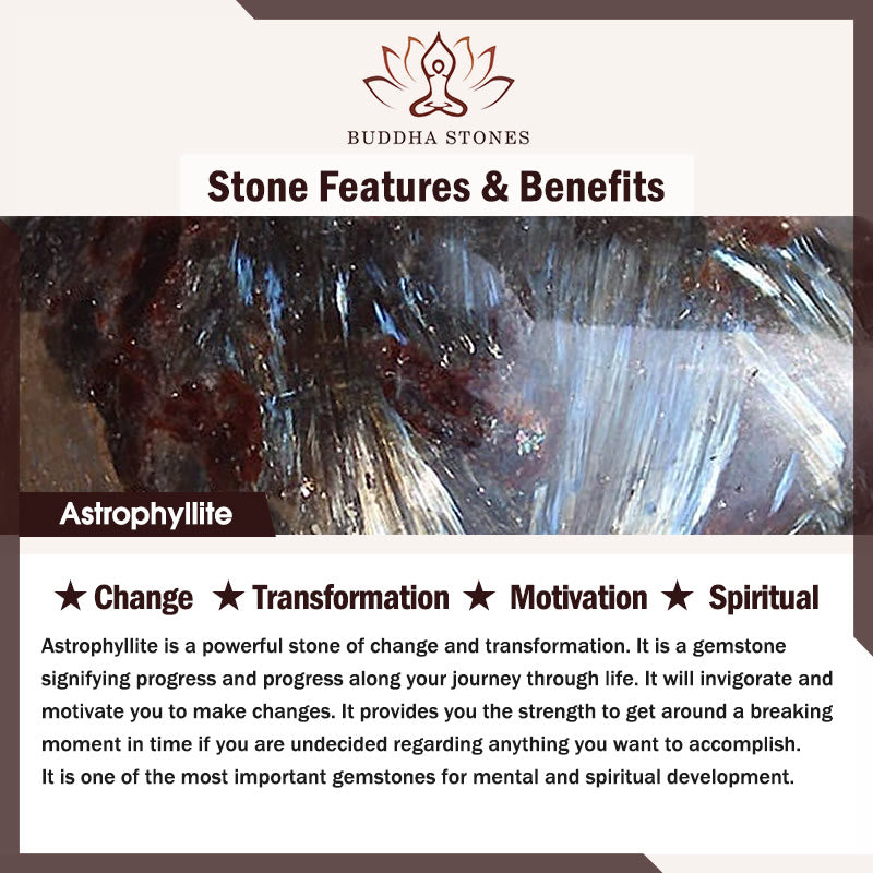 Braccialetto di trasformazione in astrofillite Buddha Stones