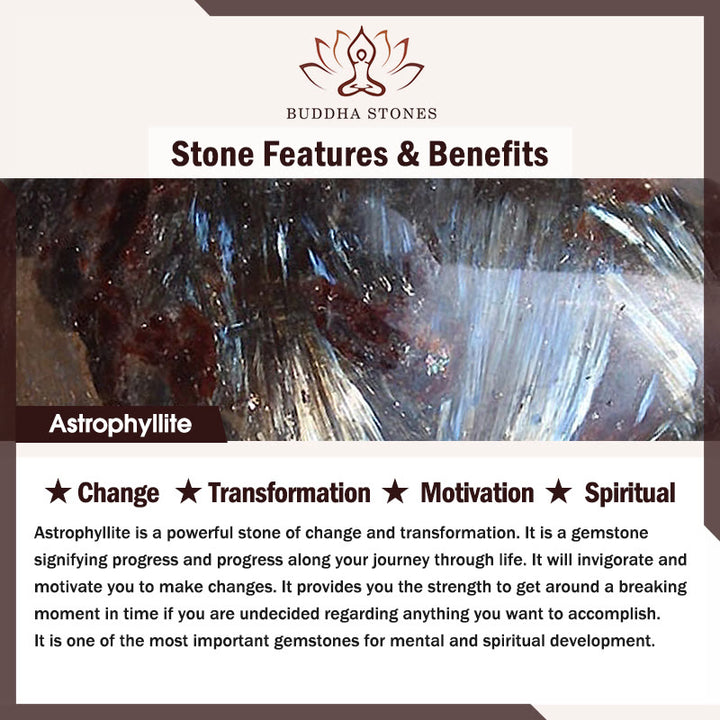 Braccialetto di trasformazione in astrofillite Buddha Stones