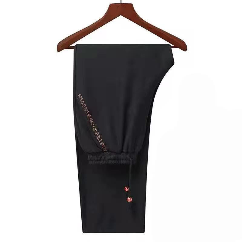 Buddha Stones Ricama Drago Maniche Girate Casual Rana-bottoni Fibra di Poliestere Giacca Camicia Pantaloni Abbigliamento Uomo - image 23