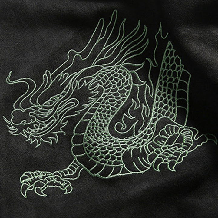 Buddha Stones Dragon Ricamo Casual Rana-bottoni Cotone Uomo Giacca Camicia Abbigliamento - image 25
