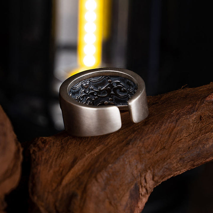 Anello regolabile Buddha Stones in argento sterling 925 Bodhisattva Tara Calm - image 4